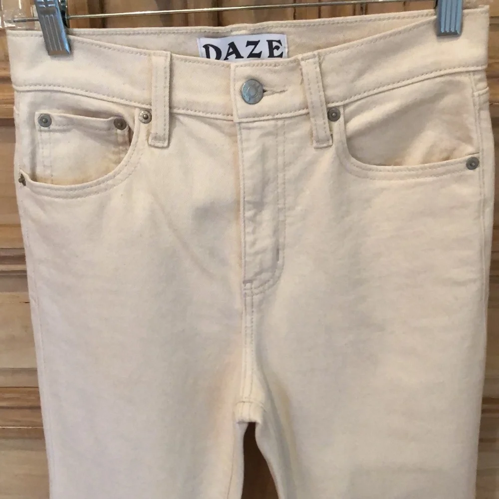 NAZP Women's High Rise Jeans - Cream - Picture 2 of 6